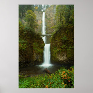 Multnomah Falls Waterfall Photo Print Poster