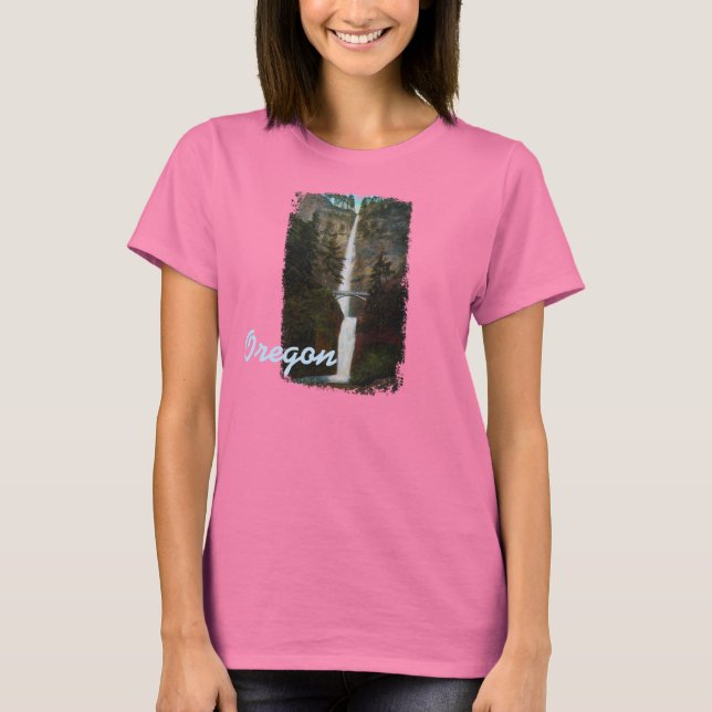 Multnomah Falls Women's Shirt T-shirt (Framsida)