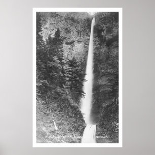 Multnomah nedgångar, Columbia klyfta, Oregon vint Poster