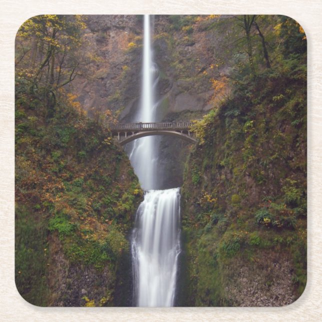 Multnomah nedgångar i sen höst underlägg papper kvadrat (Framsidan)