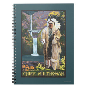 Multnomah nedgångar, OregonChief Multnomah Anteckningsbok Med Spiral