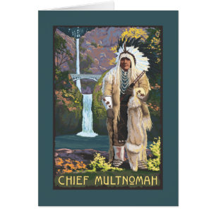Multnomah nedgångar, OregonChief Multnomah Hälsningskort