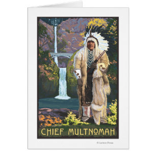 Multnomah nedgångar, OregonChief Multnomah Hälsningskort