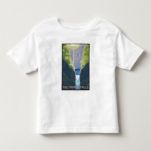 Multnomah nedgångar, OregonMaiden av nedgångarna T-shirt (Framsida)