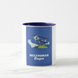 Multnomah Oregon-karta Mugg