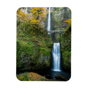 Multnomahfallen på hösten i Columbia Gorge Magnet