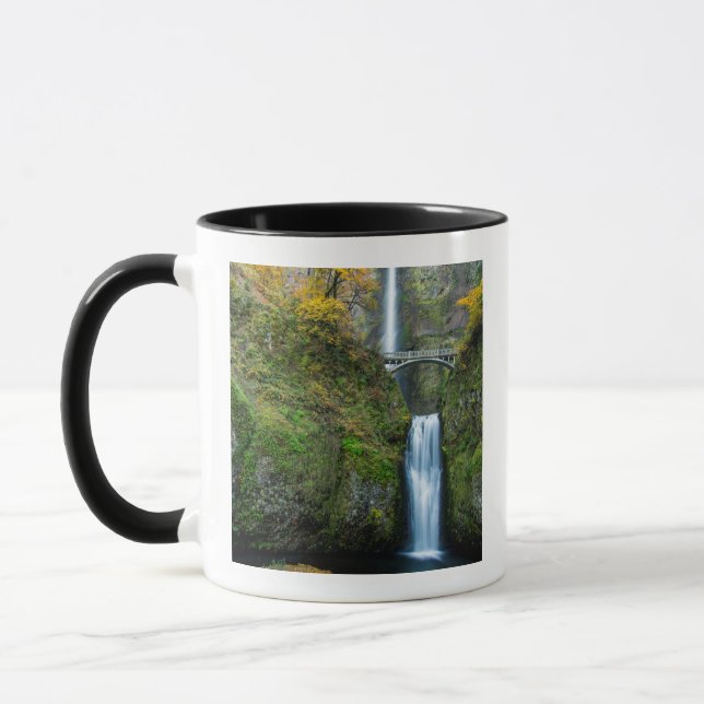 Multnomahfallen på hösten i Columbia Gorge Mugg (Vänster)