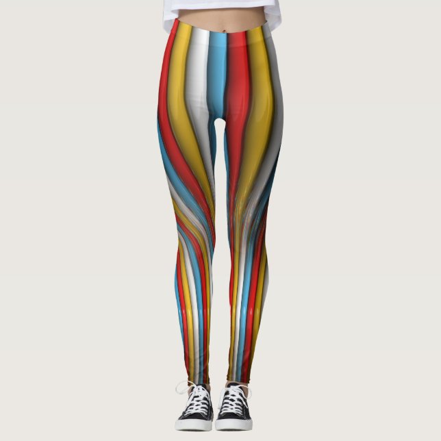 Multy 3D-Abstrakt Leggings (Framsida)