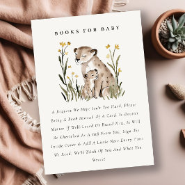 Mum and Baby Tiger Foliage Books For Baby Shower Tilläggskort