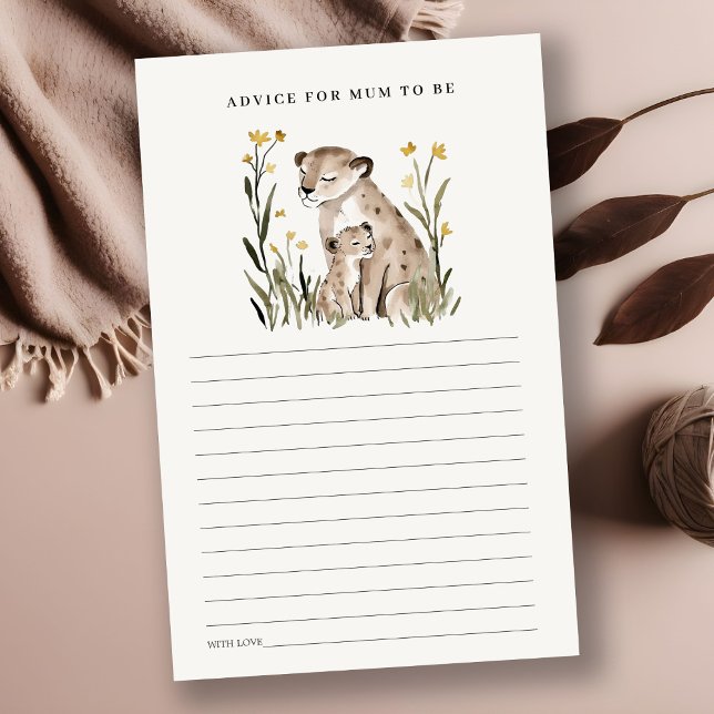 Mum Baby Tiger Foliage Advice For Mum Baby Shower (Skapare uppladdad)