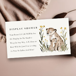 Mum Baby Tiger Foliage Display Shower Baby Shower Tilläggskort