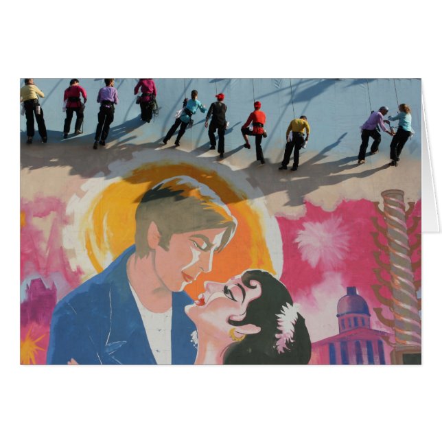 Mumbai affischmålare hälsningskort (Framsidan Horizontal)