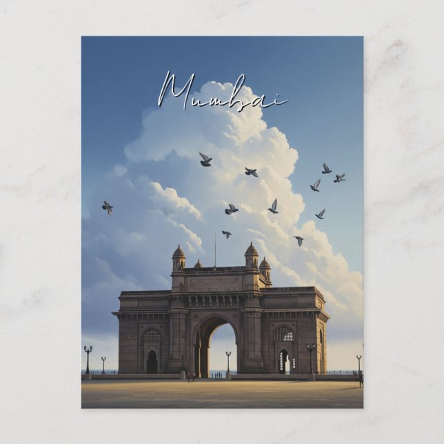 Mumbai Gateway of India Souvenir Vykort (Framsida)