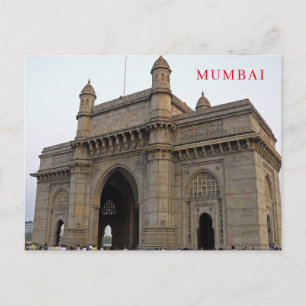 Mumbai Gateway of India view vyvykort Vykort