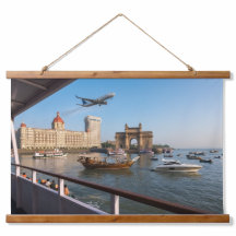 Mumbai Harbour Hängande rullgardinsduk  91x66 cm