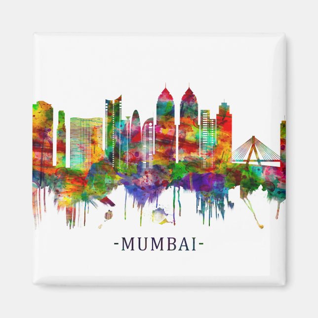 Mumbai India Skyline Magnet (Framsidan)