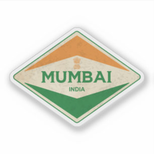Mumbai India Vintage Klistermärken