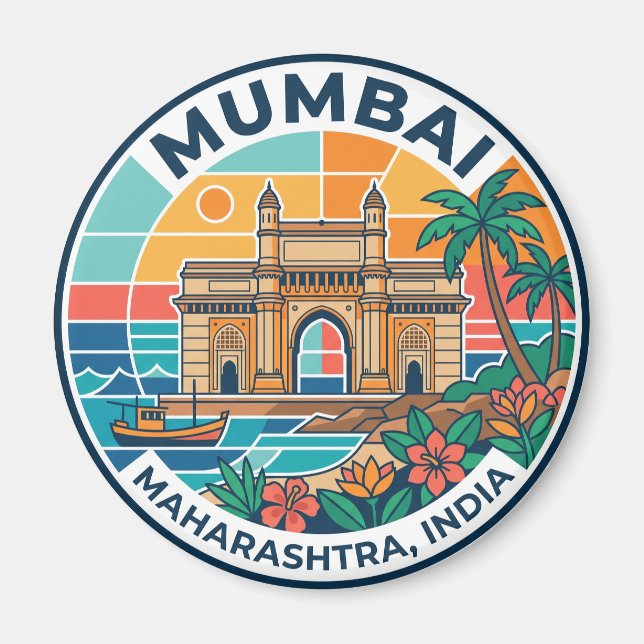 Mumbai Indien Magnet (Framsidan)