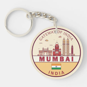 Mumbai Indien Stadssiluett Emblem