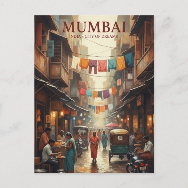 Mumbai-resa souvenir vykort (Framsida)