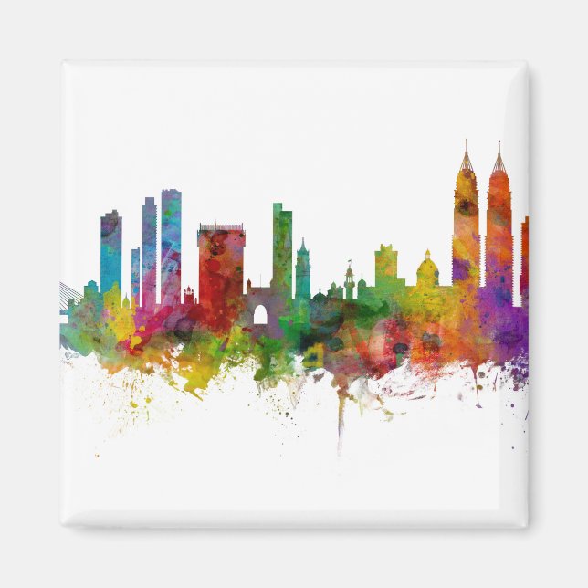 Mumbai Skyline India Bombay Magnet (Framsidan)