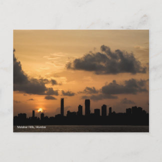 Mumbais Skyline vid Sunset Vykort