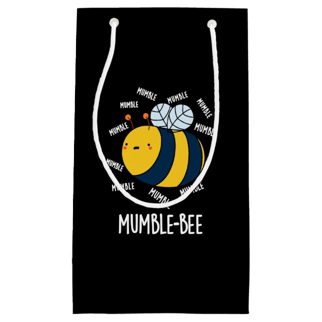 Mumble Bee Funny Insekt Pun Mörk BG (Framsidan)