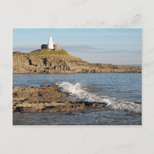 Mumbles Lighthouse Helg Vykort (Framsida)