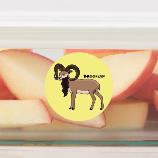 Mumflongetillustration Klistermärke (Påsatt)