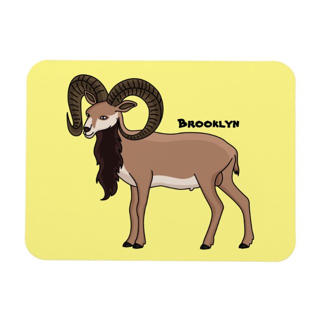 Mumflongetillustration Magnet (Horisontell)