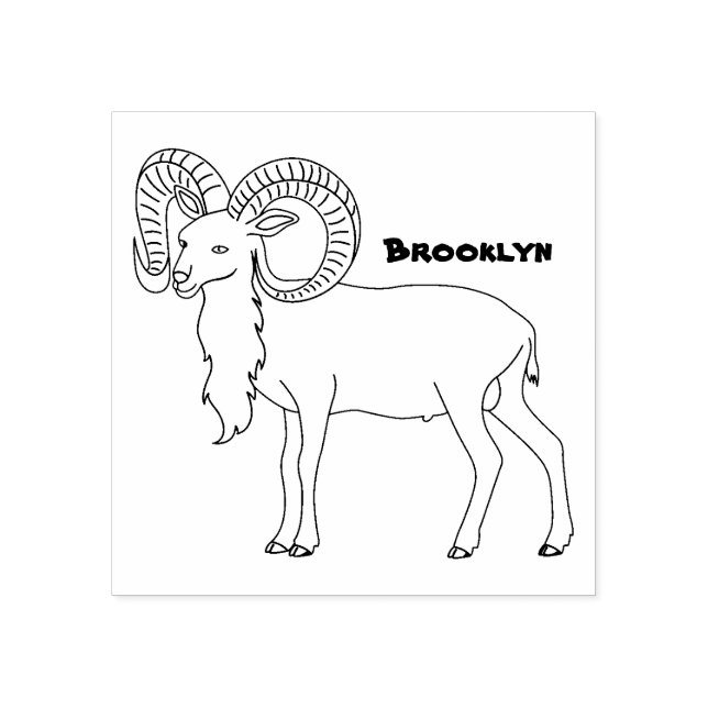 Mumflongetillustration Stämpel (Tryck)