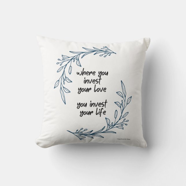 Mumford & Son's "Aake My Soul" Pillow Kudde (Framsida)
