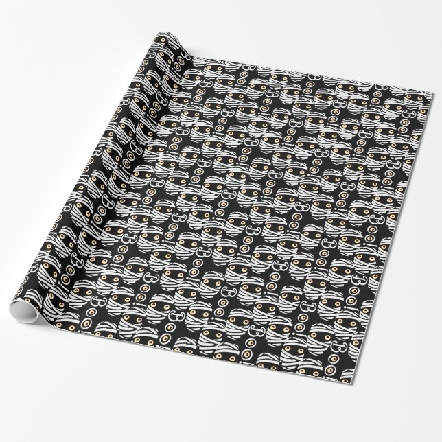 Mumie Inpackningspapper Sött Mumie Presentpapper (Utrullad)