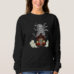Mumie som kör bil Lat Halloween-kostym Monster T Shirt