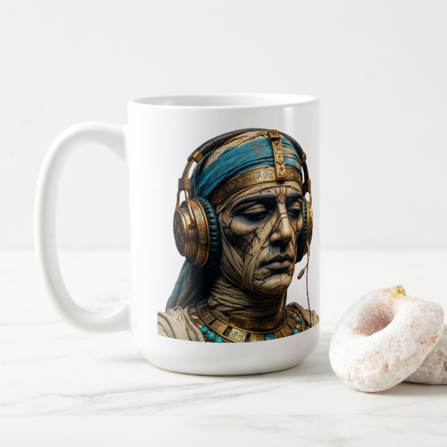 Mumie vaknar – Forntida egyptisk kaffemugg (Med munk)