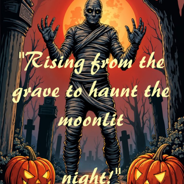 Mumiens midnatts promenad pussel (“The mummy awakens under the Halloween moon.”)