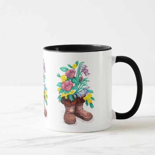 Mumk Flower Boots Coffee Kopp Mugg (Höger)