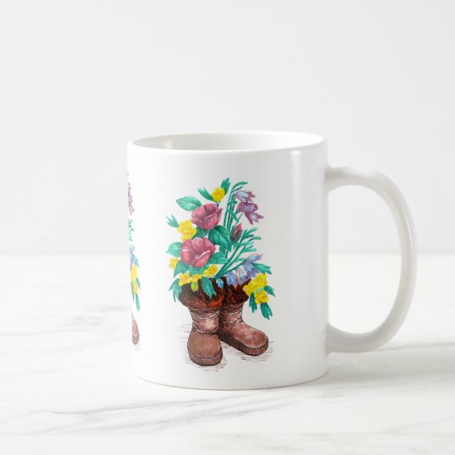 Mumk Flower Boots Coffee Kopp Mugg (Höger)