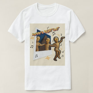 Mummans natt ute och dansar - rolig tecknad serie t shirt