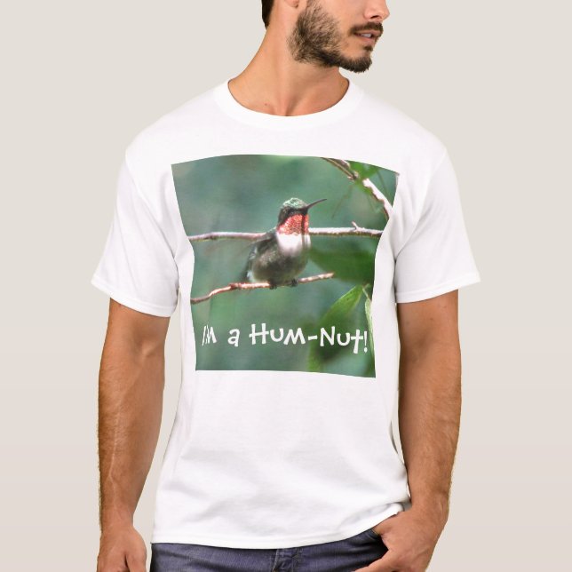 Mummel-Nöt Ruby-throated HummingbirdT-tröja T-shirt (Framsida)
