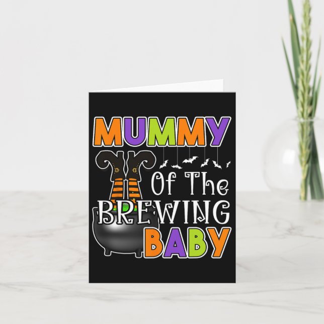 Mummi i Brewing Baby Halloween Costume Kort (Framsida)