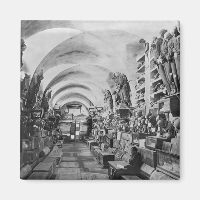 Mummier av katacomb i Palermo, Italien Magnet (Framsidan)