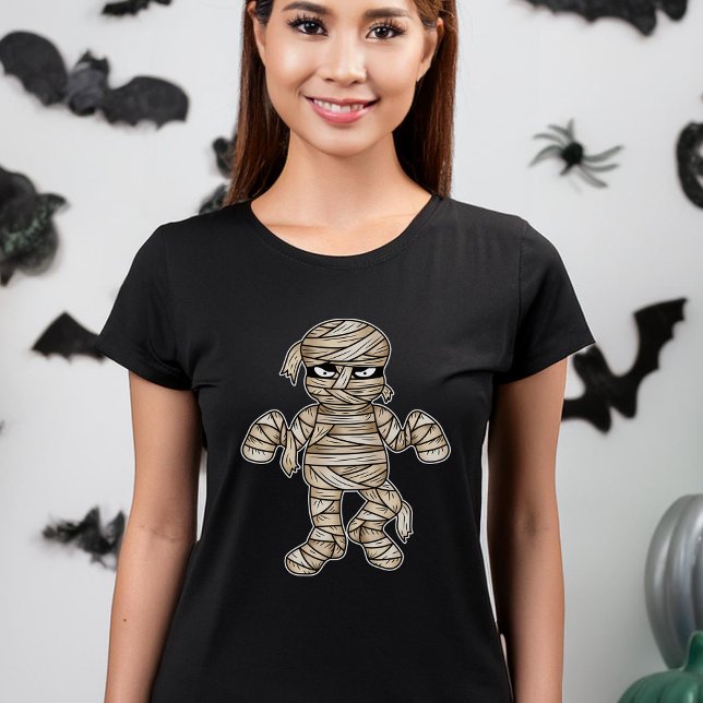 Mummified Creatmy Monster Halloween T Shirt (Please note: This image is a digital mockup.)