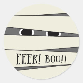 Mummified Halloween Sticker Runt Klistermärke