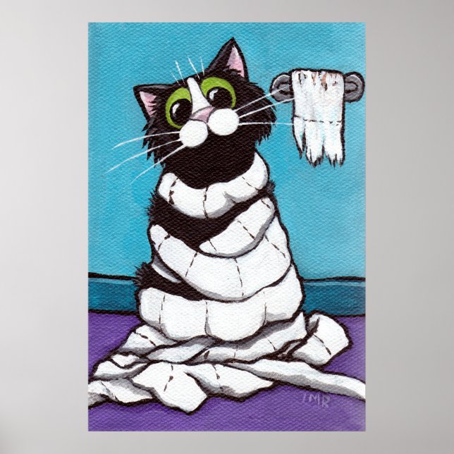 Mummifierad - Whimsical Cat Print Poster (Framsidan)