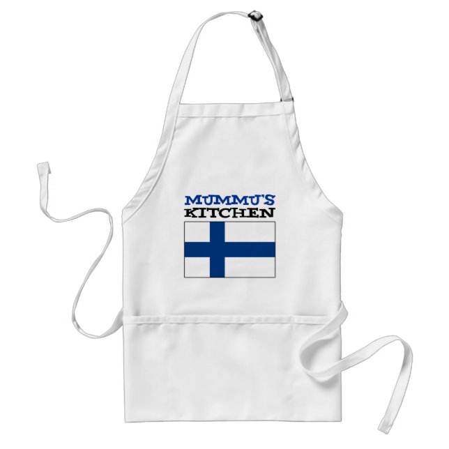 Mummus kök med Finlands flagga Förkläde (Framsidan)