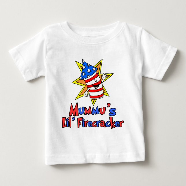 Mummu's Little Firecracker T Shirt (Framsida)