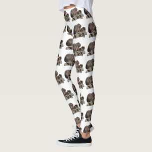 Mummy and Baby Capybaras Leggings