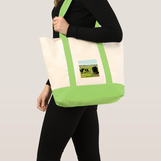 Mummy and Baby Galloway Cow, Impulse Tote Bag Tygkasse (Framsida (produkt))