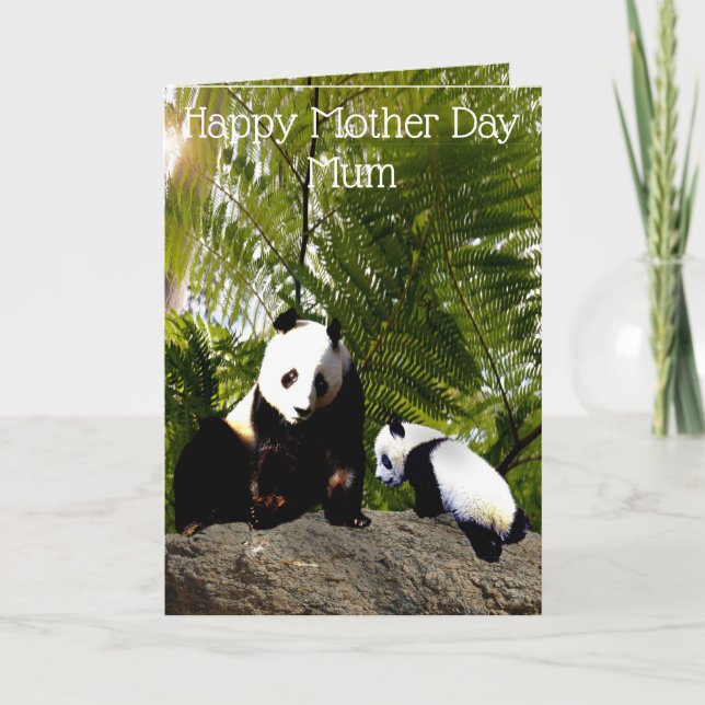 Mummy and Baby Panda, Mor Dagen Kort (Framsida)